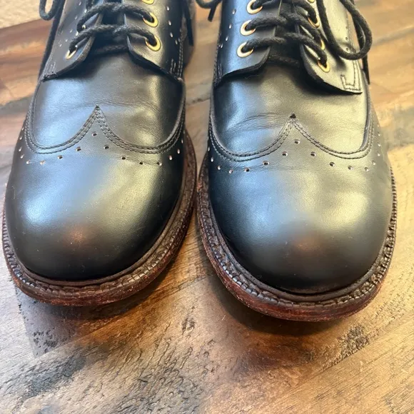 Rag &amp; Bone Genuine Leather Handmade Goodyear Oxford Lace Up Shoes Mens 39.5 / 7
