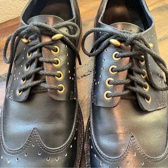 Rag &amp; Bone Genuine Leather Handmade Goodyear Oxford Lace Up Shoes Mens 39.5 / 7