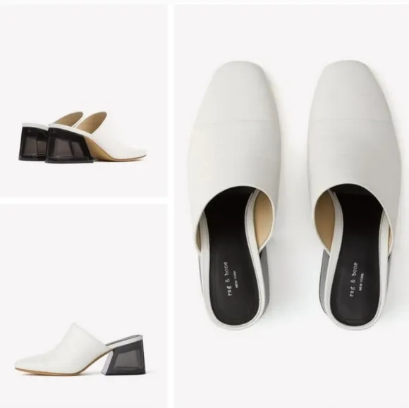 Rag &amp; Bone Millie, White, Leather, size 7.5 New