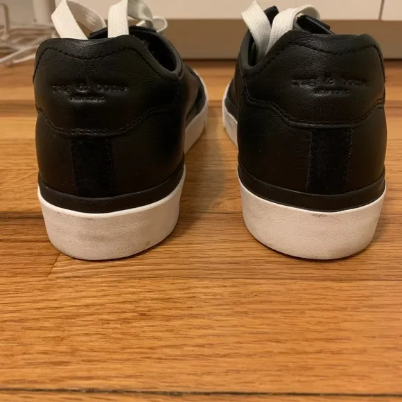 Rag and Bone Army suede-trimmed leather sneakers