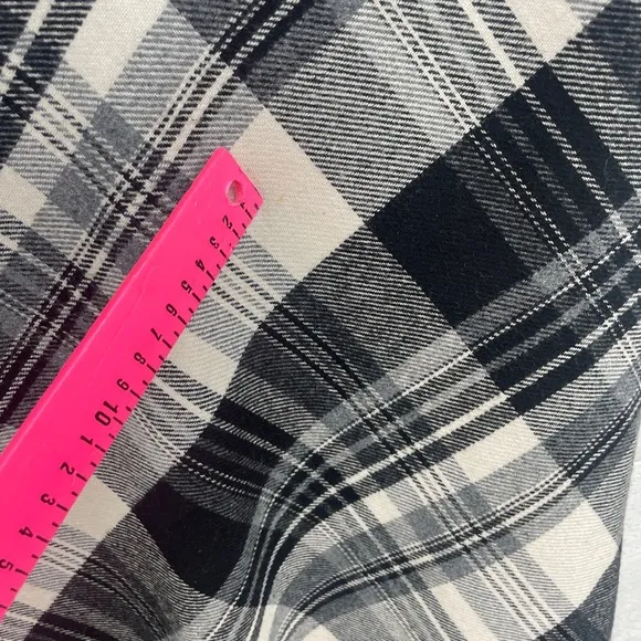 Ralph Lauren Black White Gray Plaid Long Lined Midi Skirt Womens Size 8