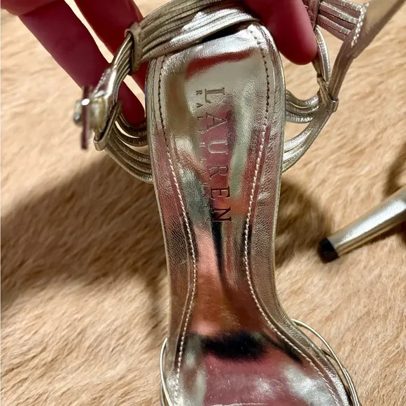 Ralph Lauren classic simple Elegant Gold Women's Heels