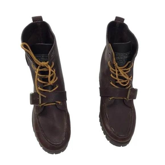 Ralph Lauren country Ranger Oil Leather Boots - 8 D