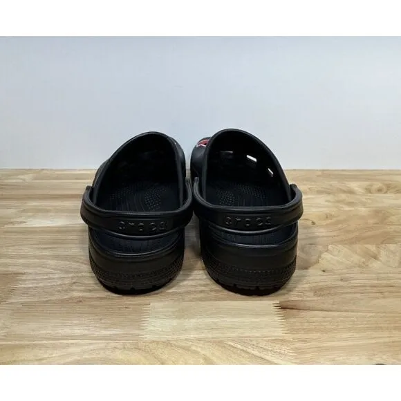 Rare Crocs Classic Clog Rutgers NCAA Men’s Size 13 Slip-on Shoes Black Red