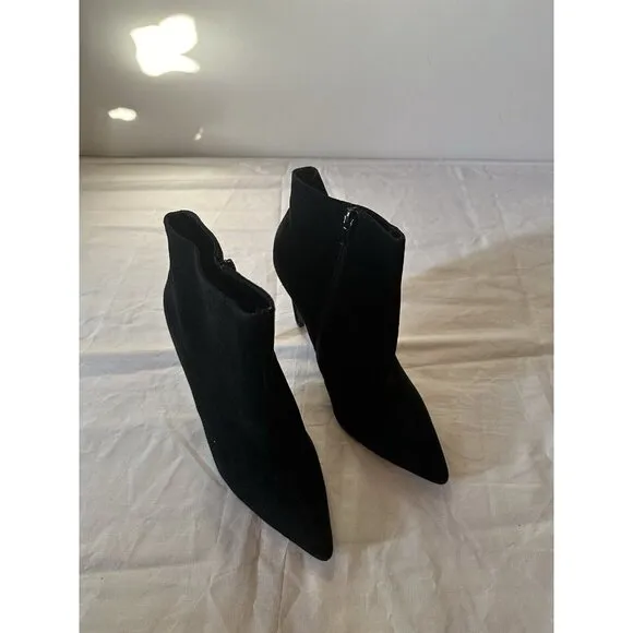 RAYE Congo Boots Black Sued Leather Heels