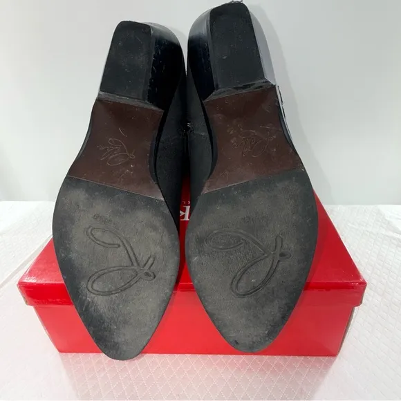 Reba Black Suede Leather Lance Western Boots women’s size 9