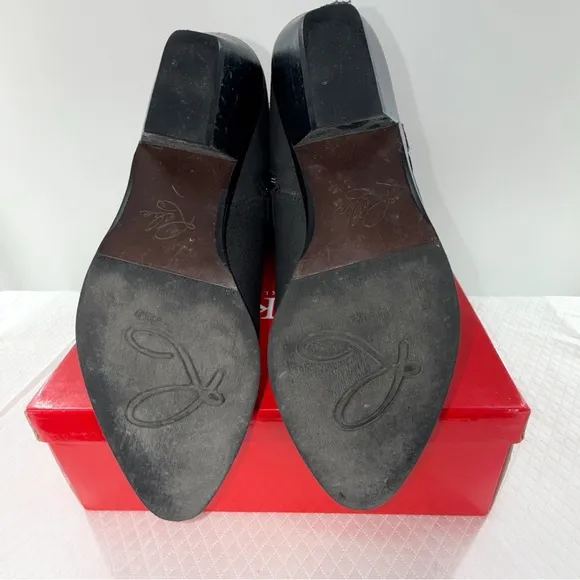 Reba Black Suede Leather Lance Western Boots women’s size 9
