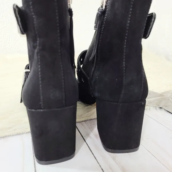 Rebecca Minkoff Logan studded black suede boots size 6