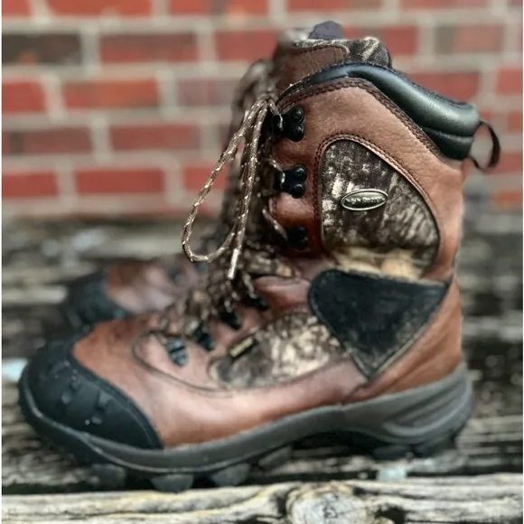 Red Wing Irish Setter Leather Camo Hunting Boots 600 G Thinsulate Gore-Tex Sz 10