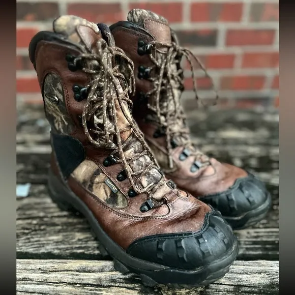 Red Wing Irish Setter Leather Camo Hunting Boots 600 G Thinsulate Gore-Tex Sz 10
