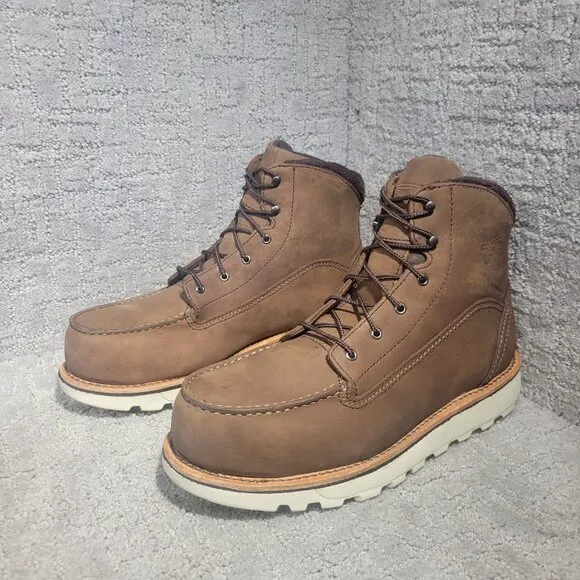 Red Wing Traction Tred Women's 10D Brown Leather Waterproof Safety Toe Boots