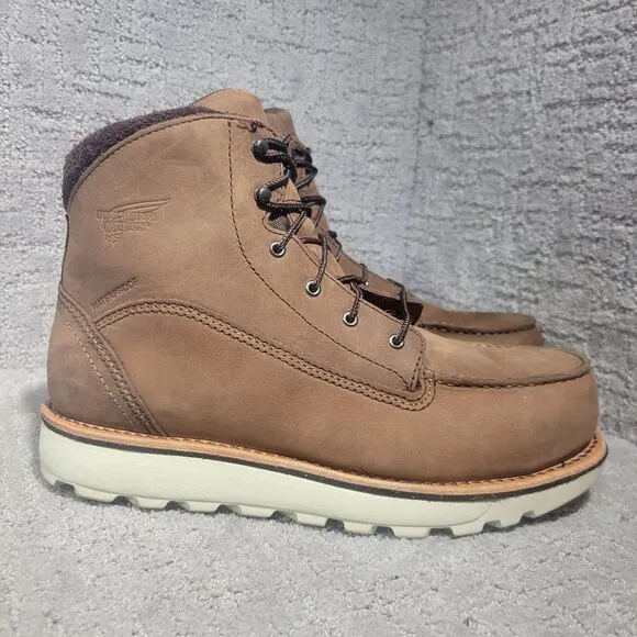 Red Wing Traction Tred Women's 10D Brown Leather Waterproof Safety Toe Boots