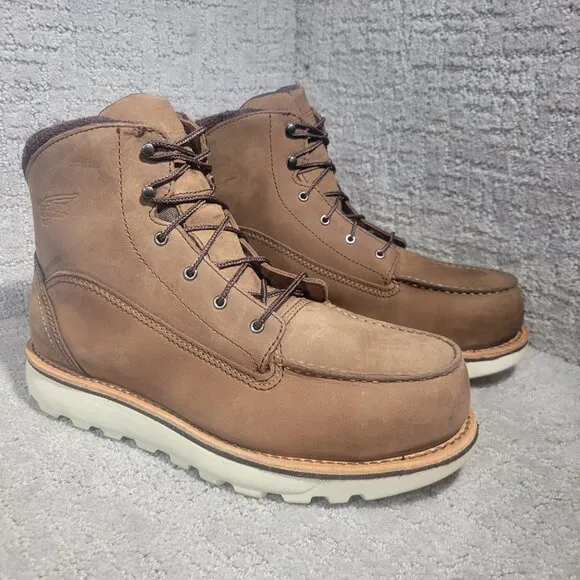 Red Wing Traction Tred Women's 10D Brown Leather Waterproof Safety Toe Boots