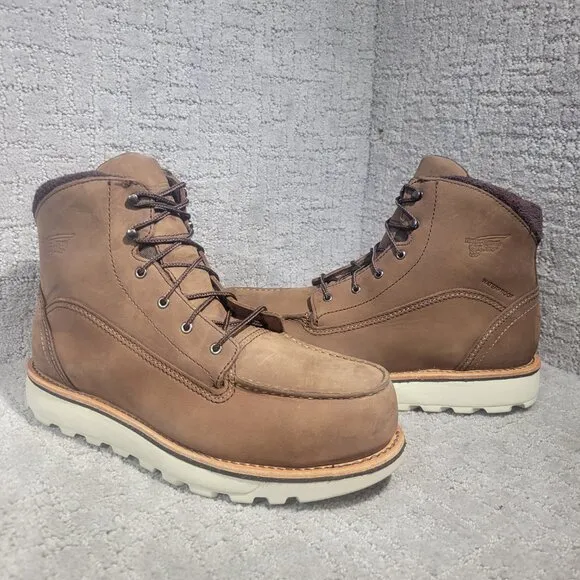 Red Wing Traction Tred Women's 10D Brown Leather Waterproof Safety Toe Boots
