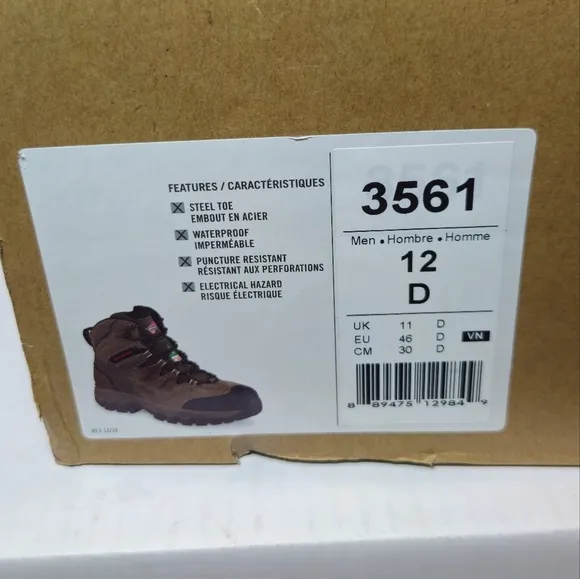 Red Wing TruHiker 6-inch Waterproof Safety Toe Hiker Boots 3561 Men's Size 12 D