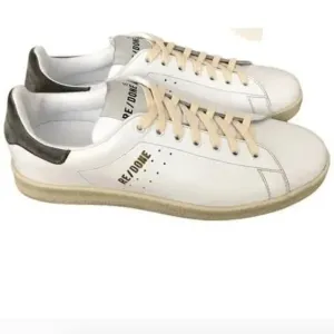 RE/DONE Tennis Sneakers Leather Low Top Trainer Shoes White Gray NWB Size 11