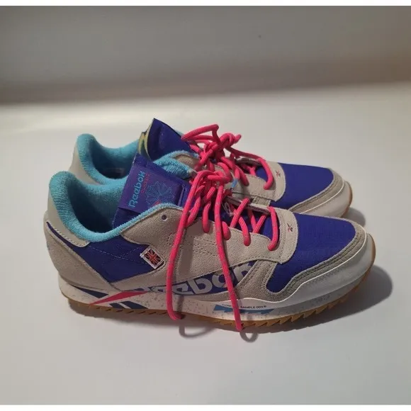 Reebok CL Classic Purple Gray Shoes -male Size 6.5 (DV7454)‎ concept sample 003
