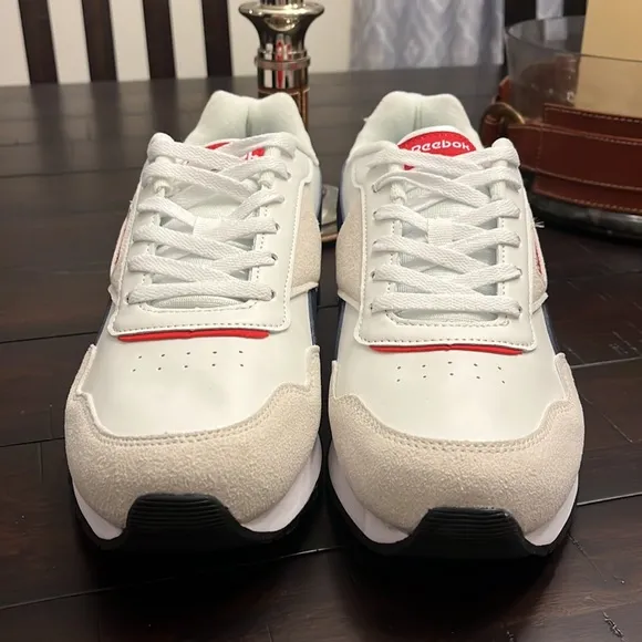 Reebok Classic Harman Run shoes sneakers New White red blue Men’s Sizes
