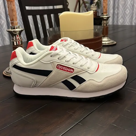 Reebok Classic Harman Run shoes sneakers New White red blue Men’s Sizes