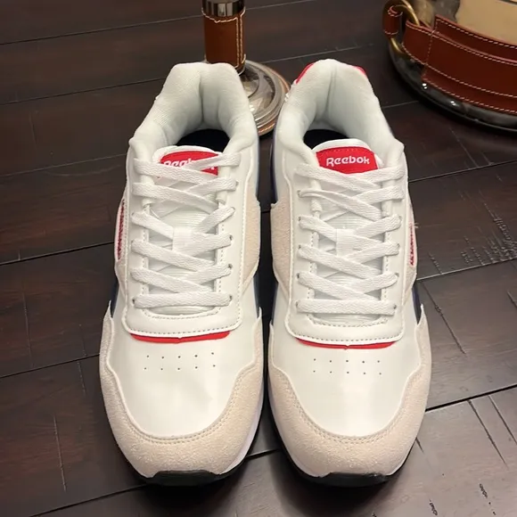 Reebok Classic Harman Run shoes sneakers New White red blue Men’s Sizes