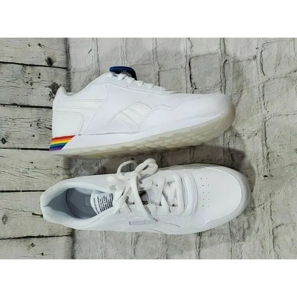 Reebok Classic Harmon Run S Pride White Rainbow Shoes FY5311 MENS SIZE 9.5