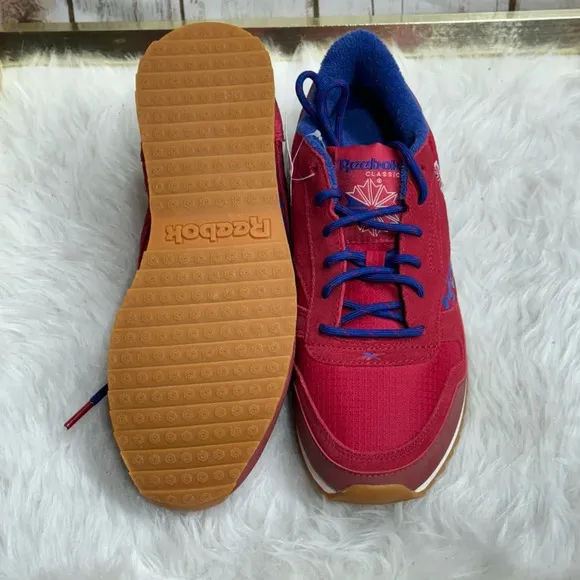 Reebok Classic Leather Ripple Red Suede Sneakers Shoes Nwt