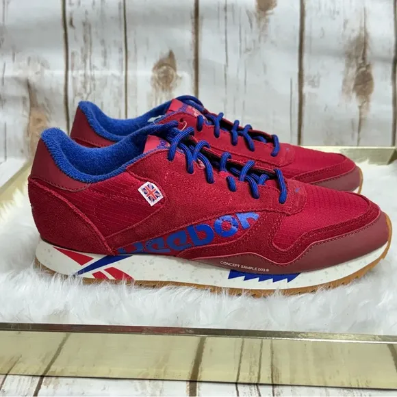 Reebok Classic Leather Ripple Red Suede Sneakers Shoes Nwt