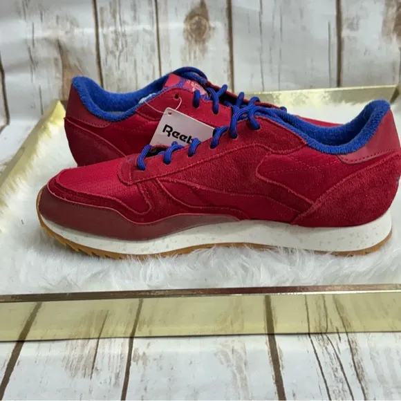 Reebok Classic Leather Ripple Red Suede Sneakers Shoes Nwt