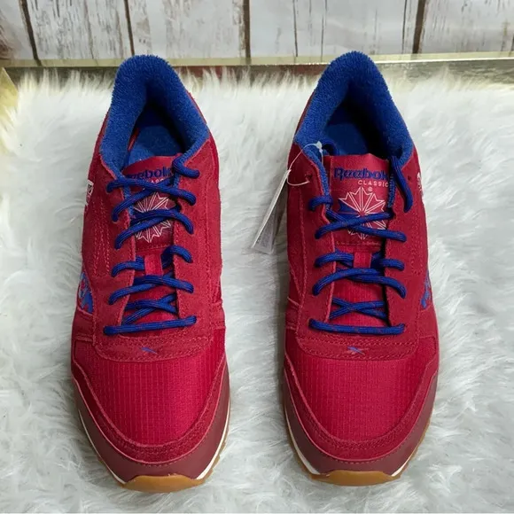 Reebok Classic Leather Ripple Red Suede Sneakers Shoes Nwt