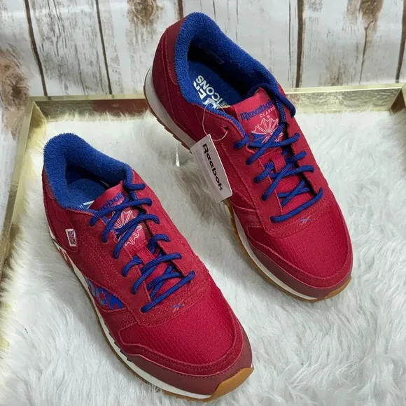 Reebok Classic Leather Ripple Red Suede Sneakers Shoes Nwt