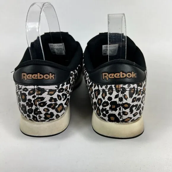 Reebok Classic Princess Sneaker Women's 8.5 Leopard Print Lace Up Shoes GZ8648