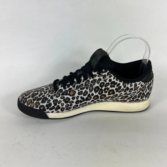 Reebok Classic Princess Sneaker Women's 8.5 Leopard Print Lace Up Shoes GZ8648