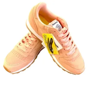 Reebok Classic Sneakers US 6.5 Salmon Pink Suede Leather Ortholite BS9328 New