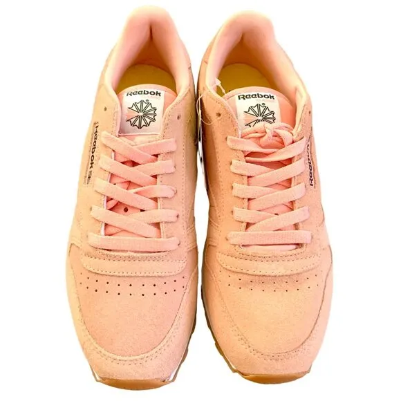 Reebok Classic Sneakers US 6.5 Salmon Pink Suede Leather Ortholite BS9328 New