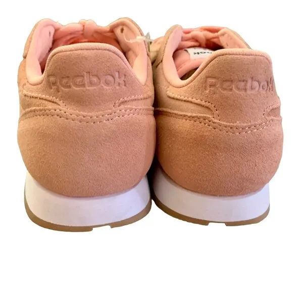 Reebok Classic Sneakers US 6.5 Salmon Pink Suede Leather Ortholite BS9328 New