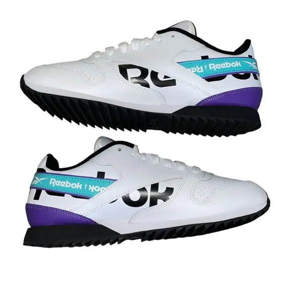 Reebok Classics 119  White Turquoise Running Shoes. No‎ Box