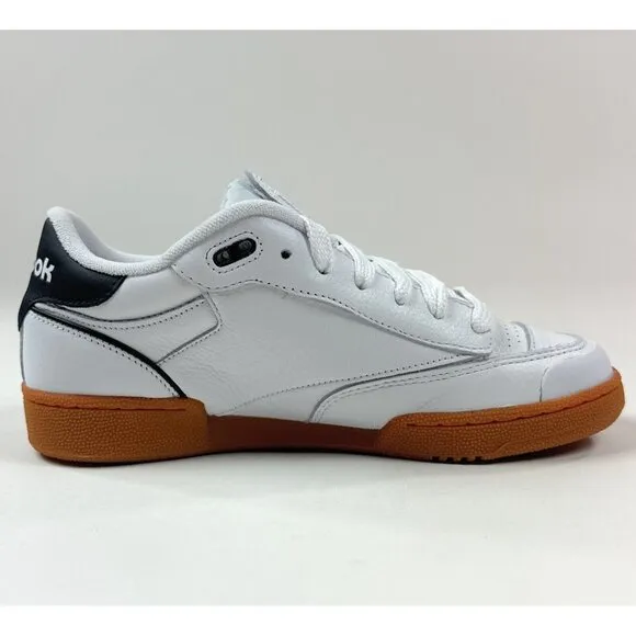 Reebok Club C Bulc Mens White Black Gum Bottom Classic Tennis Shoes Sneakers