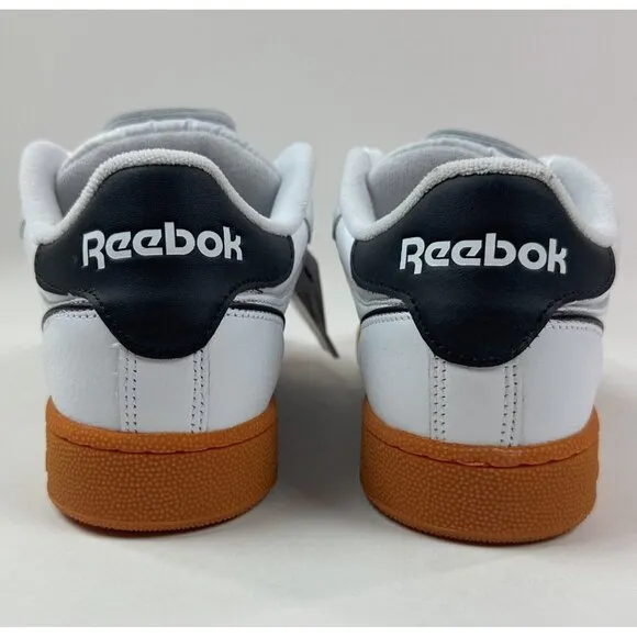 Reebok Club C Bulc Mens White Black Gum Bottom Classic Tennis Shoes Sneakers