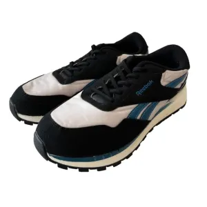 Reebok men's classic Black Leather White Blue AR30193Y sneakers size 7 NEW