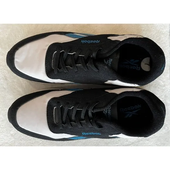 Reebok men's classic Black Leather White Blue AR30193Y sneakers size 7 NEW