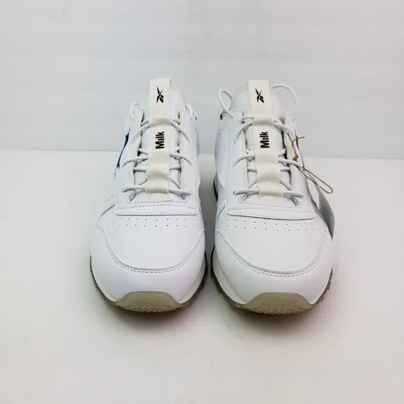 Reebok Milk Makeup Classic Vegan Mens Size 11.5 White Lifestyle Sneaker Shoes