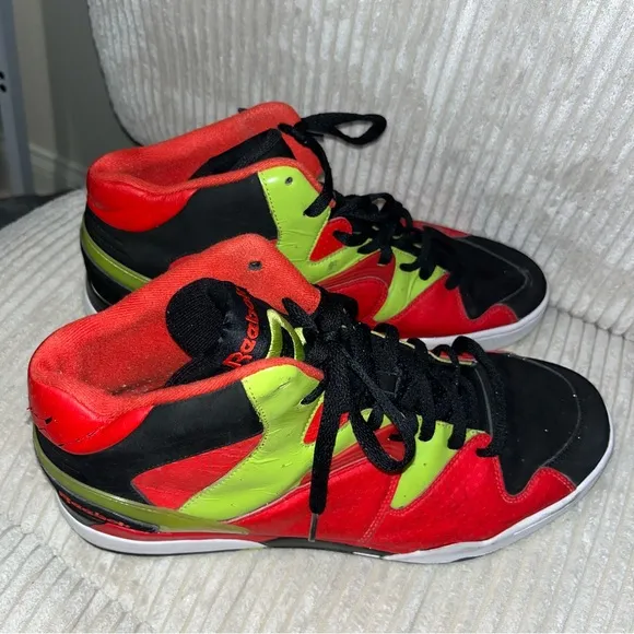 Reebok multicolor High-Top Basketball Shoes Sneakers Classic Jam Black 12