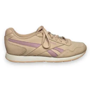 Reebok Pink Classic Leather Sneaker Kicks with Purple stripe Size 9.5