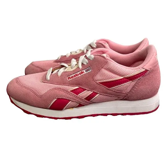Reebok Pink Series Classic Sneakers size 6.5 Suede Mesh Low Top Shoes