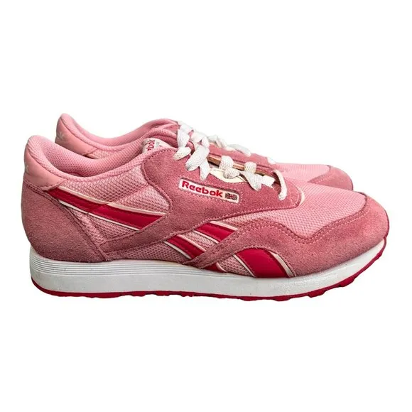 Reebok Pink Series Classic Sneakers size 6.5 Suede Mesh Low Top Shoes