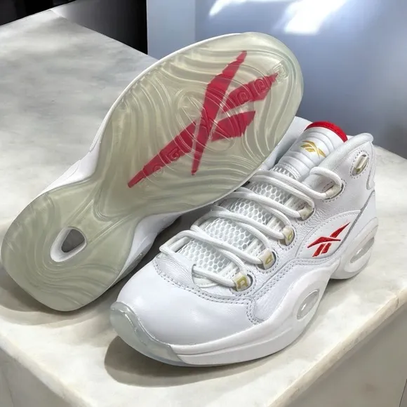 Reebok Question Mid Allen Iverson Basketball Shoes GS Size 5.5