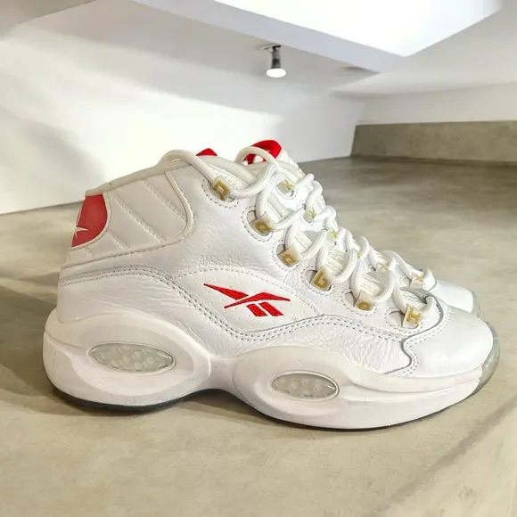 Reebok Question Mid Allen Iverson Basketball Shoes GS Size 5.5