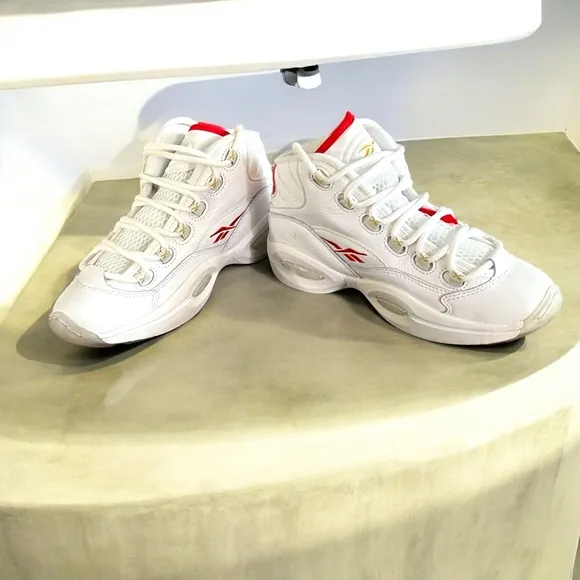 Reebok Question Mid Allen Iverson Basketball Shoes GS Size 5.5