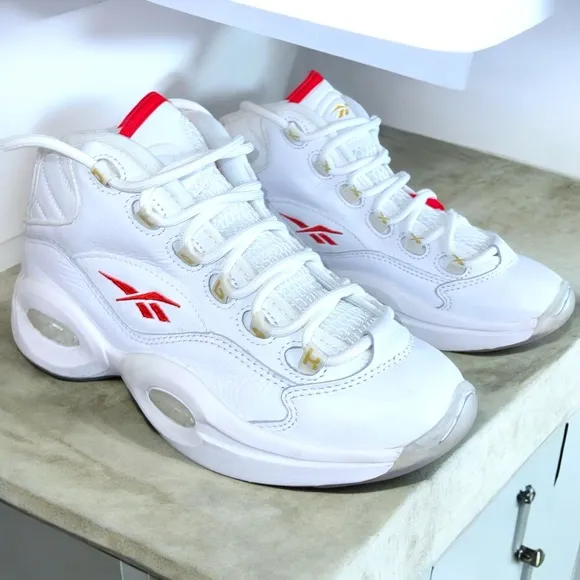 Reebok Question Mid Allen Iverson Basketball Shoes GS Size 5.5