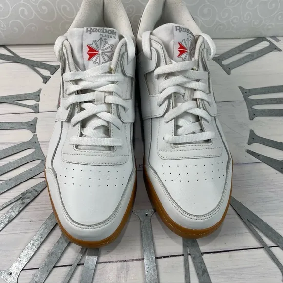 Reebok Workout Plus White, Carbon Leather Mens Running Trainers Shoes CN2126 New